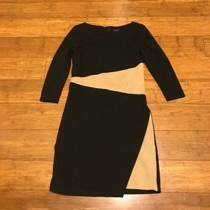 Ann Taylor black and tan dress womens size 6